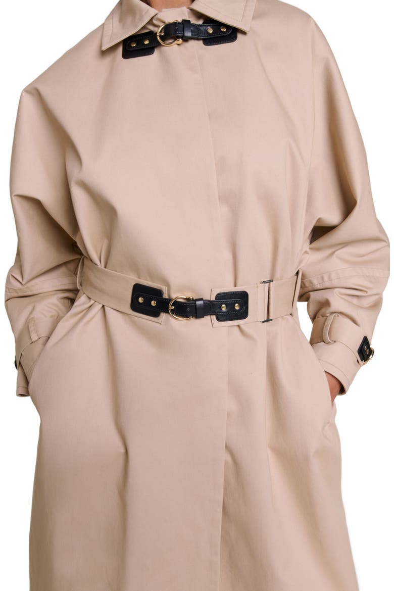 Long trench coat, Alternate, color, Beige light