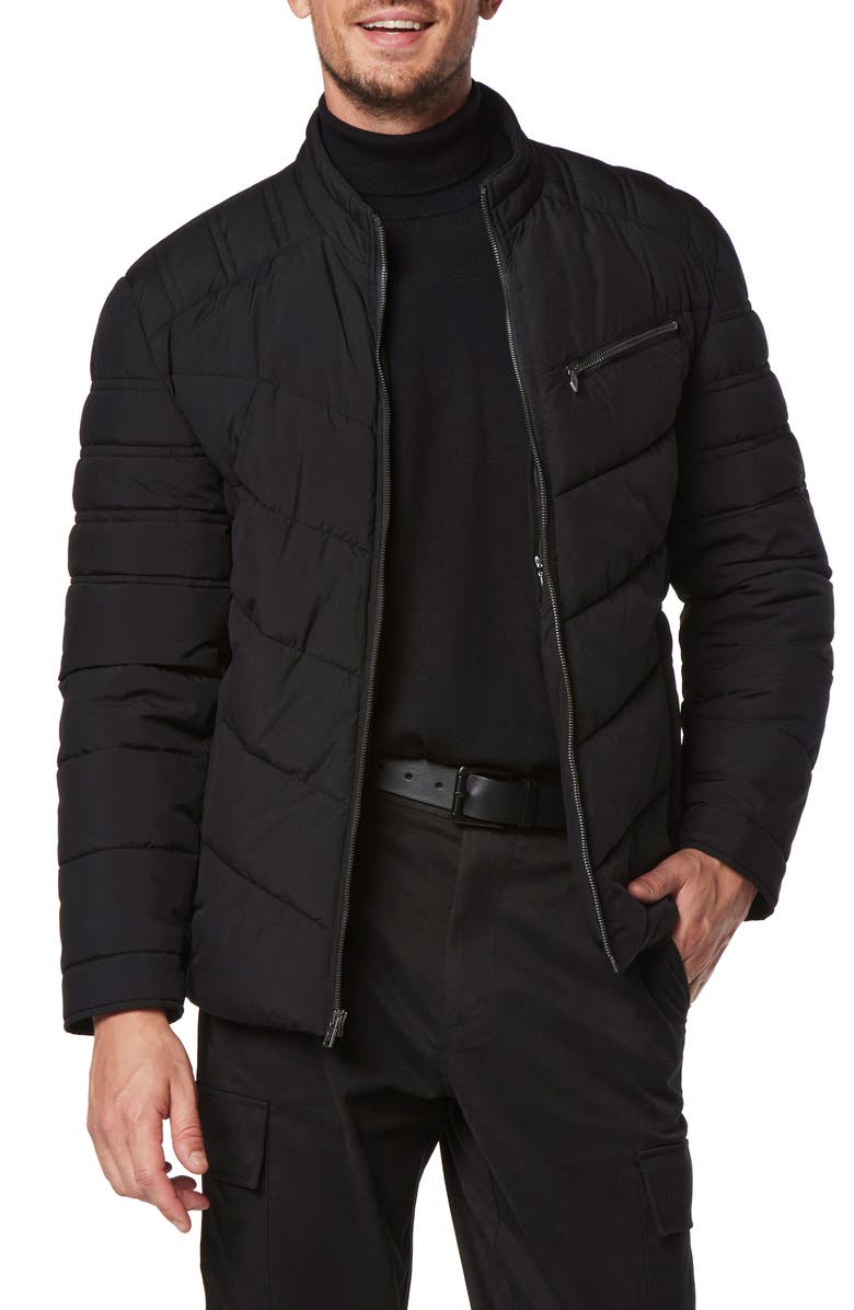 Andrew Marc Winslow Quilted Jacket, Alternate, color, Black