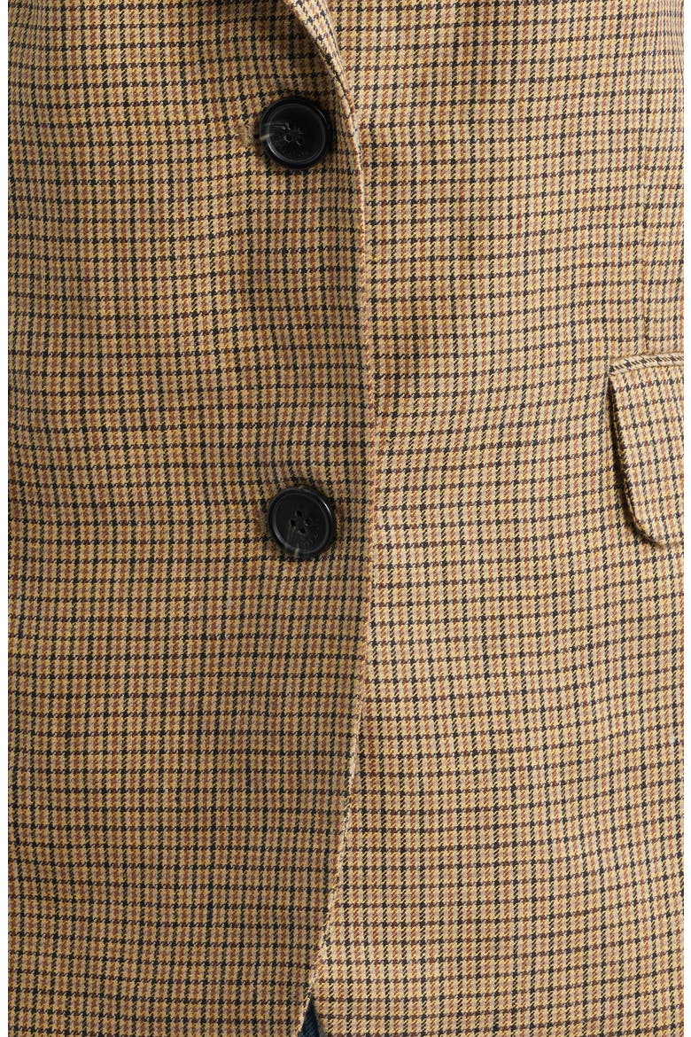 Frank Plaid Linen Blazer with Poplin Bib, Alternate, color, TAN PLAID