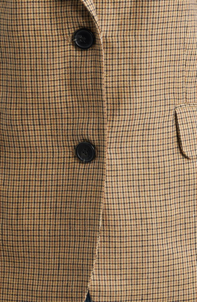 rag & bone Frank Plaid Linen Blazer with Poplin Bib, Alternate, color, Tan Plaid