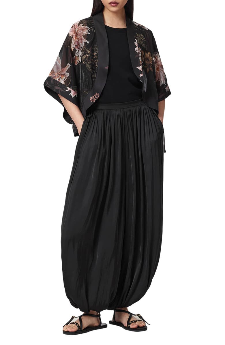 AllSaints Eshe Balloon Pants, Alternate, color, Black
