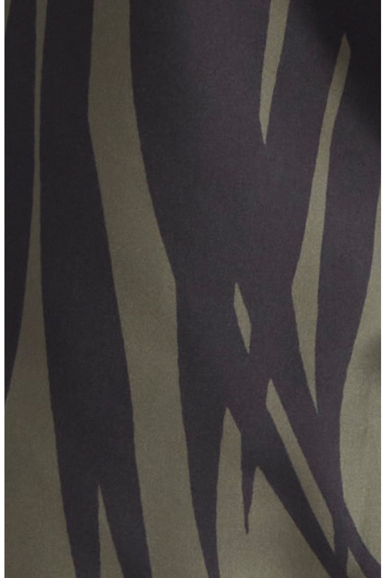 Palm Print Swim Trunks, Alternate, color, OLIVE PRINT