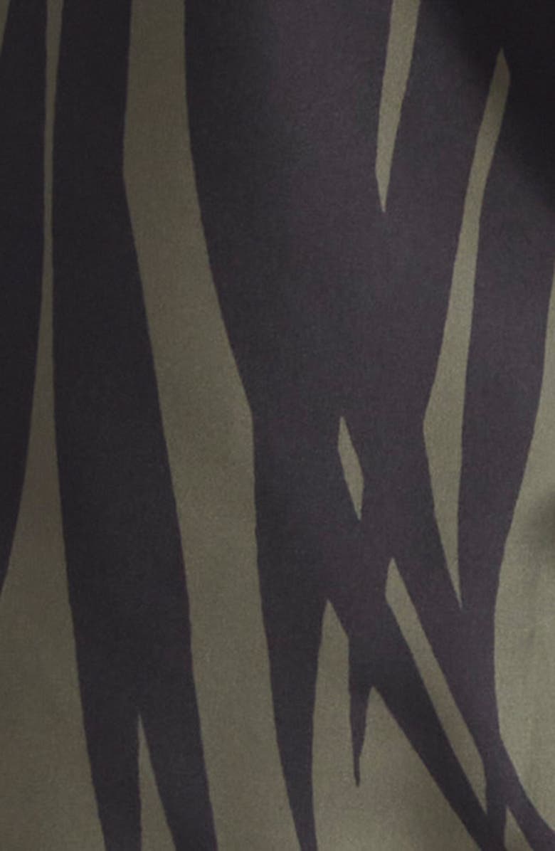 Moncler Palm Print Swim Trunks, Alternate, color, 