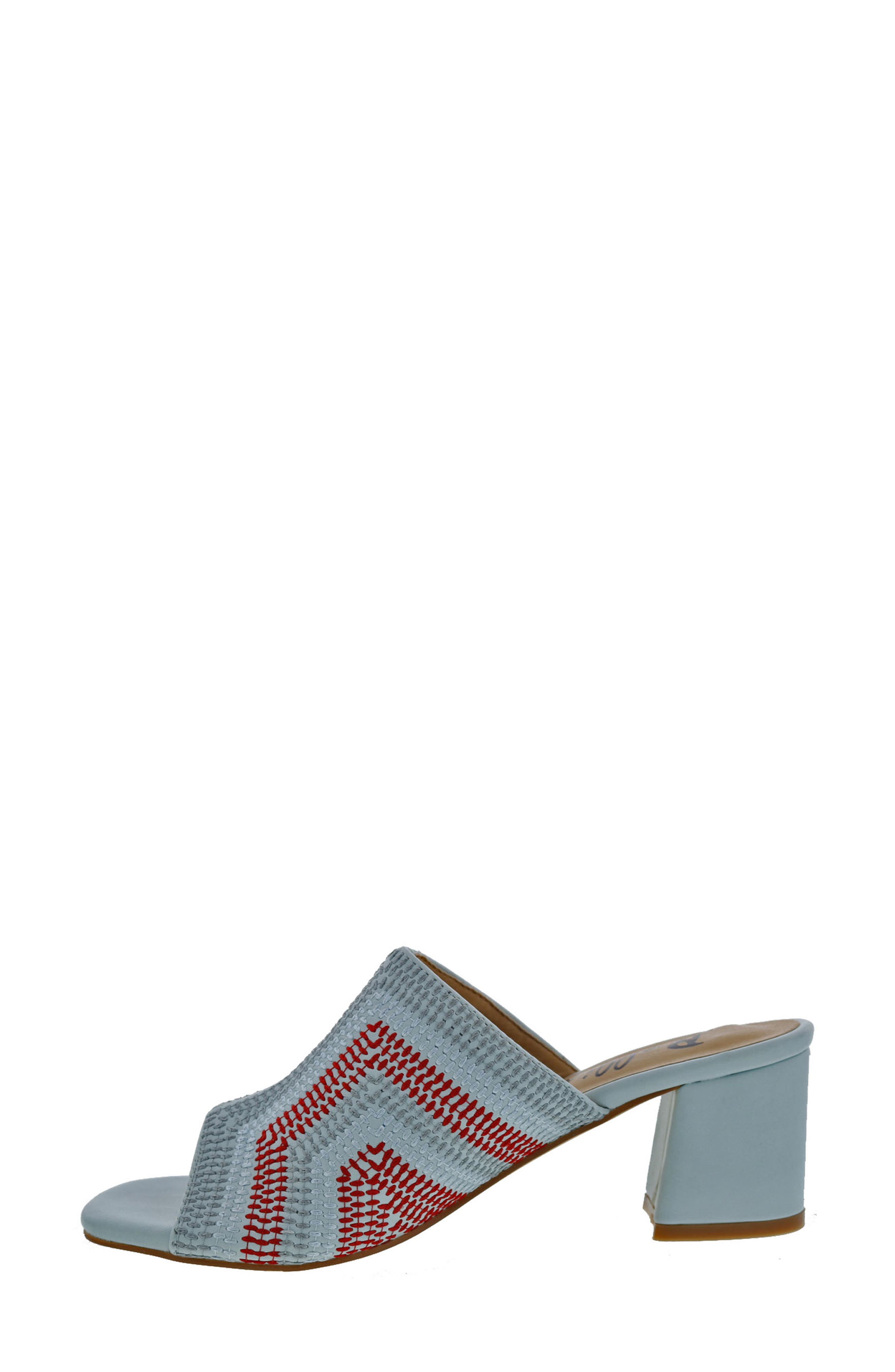 Faint Block Heel Sandal, Alternate, color, BLUE/ RED