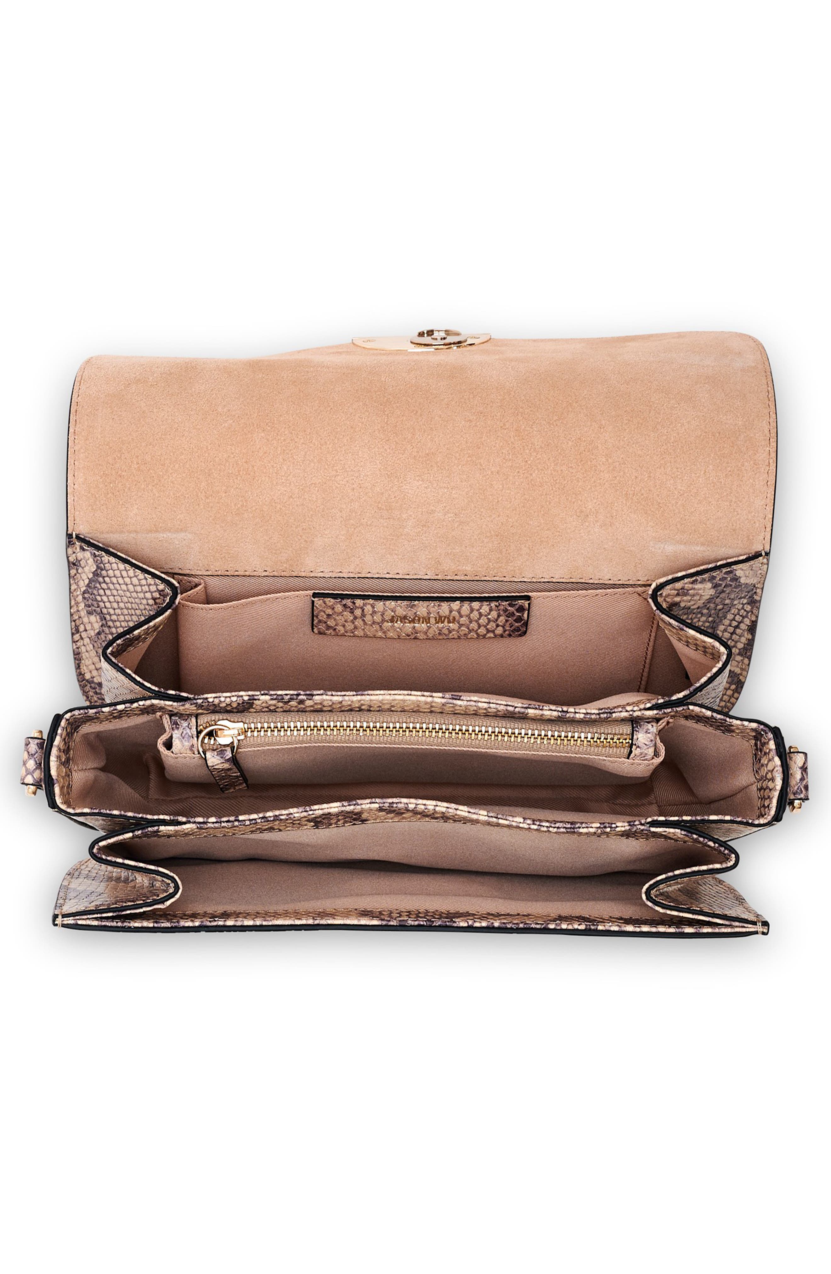 JASON WU Orbit Snakeskin Print Leather Crossbody Bag, Alternate, color, 