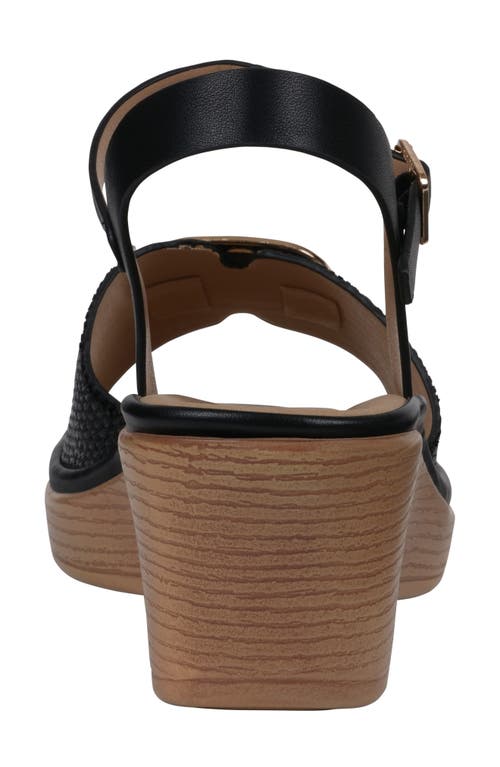 Gc Shoes Fia Buckle Wedge Sandal In Black
