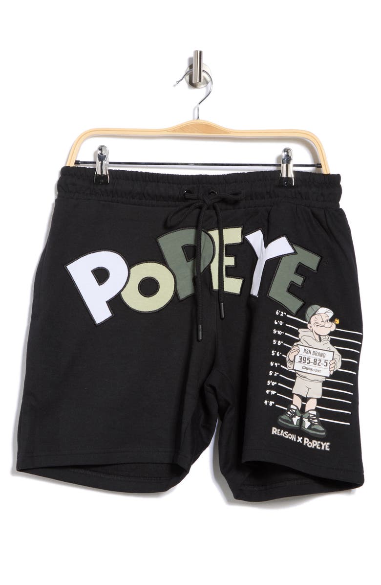 Reason Popeye Shorts, Alternate, color, Black