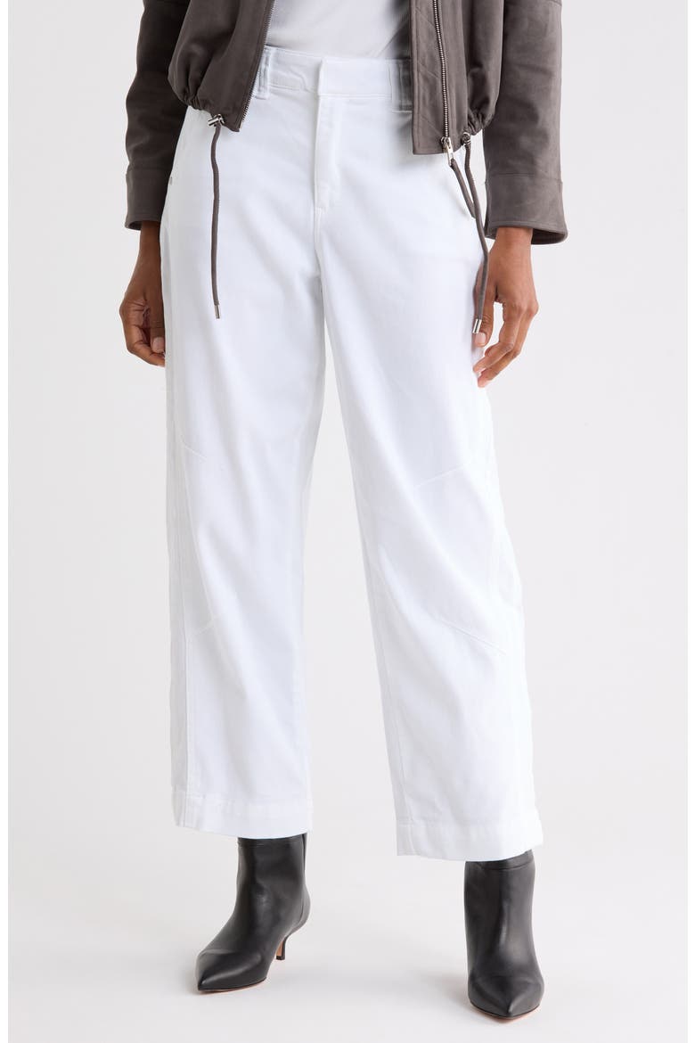 Ab Tech Relaxed Barrel Leg Pants, Main, color, OPTIC WHITE