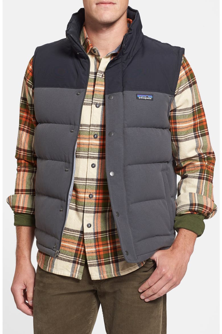 'Bivy' Water Repellent Traceable 600 Fill Power Down Vest, Main, color, FORGE GREY/ BLACK