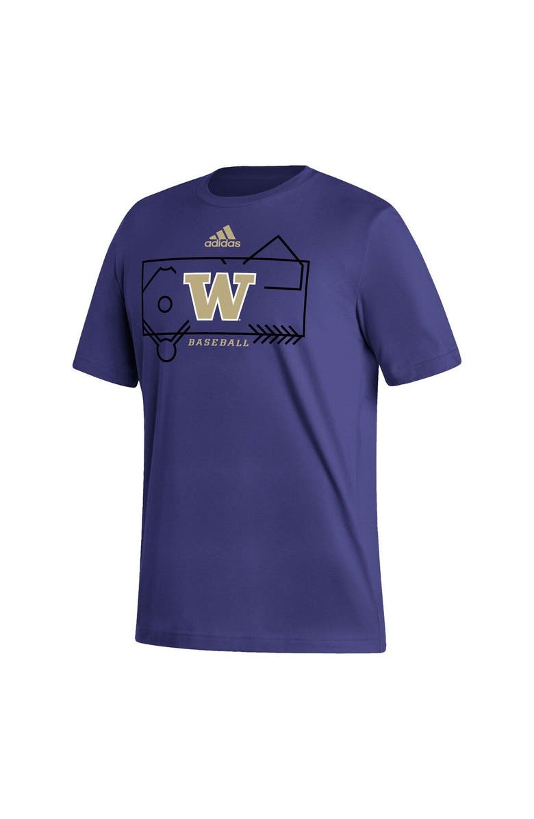 adidas Men's adidas Purple Washington Huskies Locker Lines Baseball Fresh T-Shirt, Alternate, color, Purple