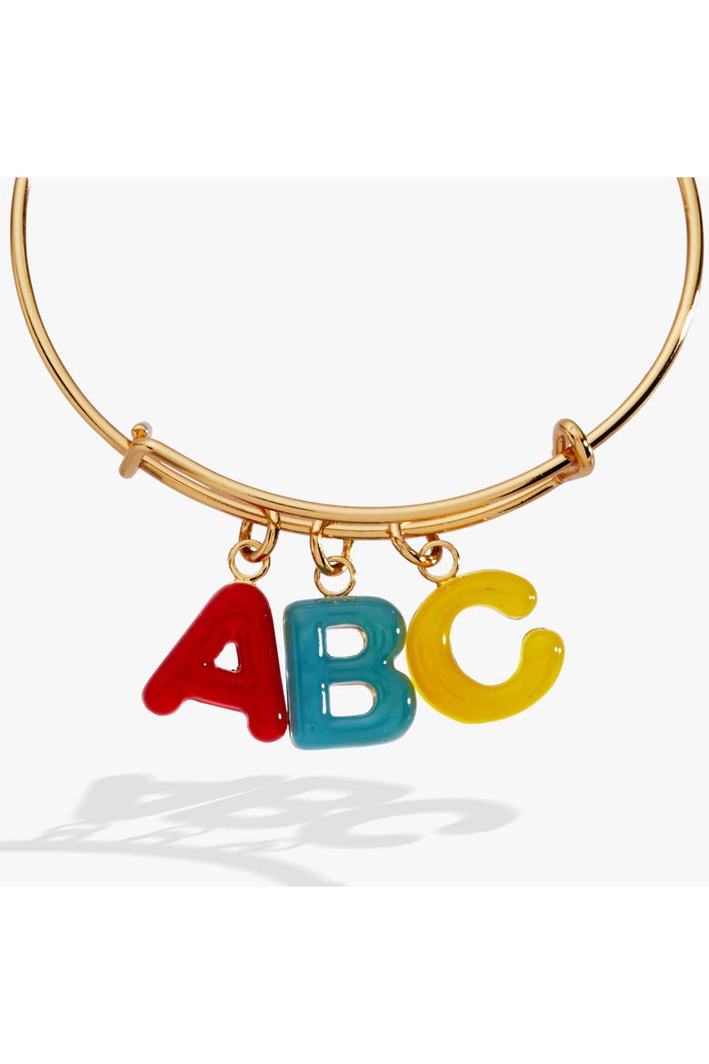 ABC Charm Bangle, Alternate, color, Gold