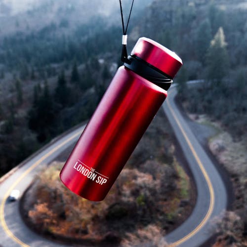 London Sip Infuser Bottle 2-pack, 25oz In Red