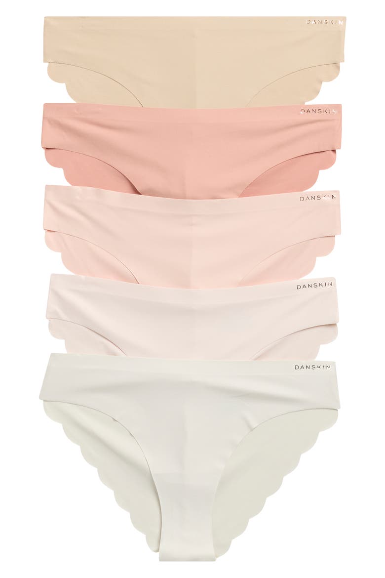 Set of 5 Assorted Scallop Edge Tangas, Main, color, GOLDEN HUSK/ CW/ SS/ IA/ AH