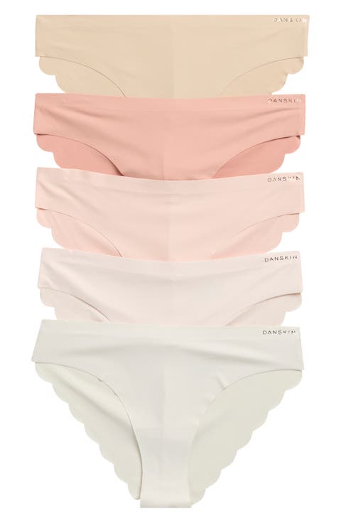 Set of 5 Assorted Scallop Edge Tangas