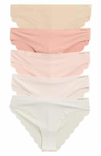 Danskin Set of 5 Assorted Scallop Edge Tangas