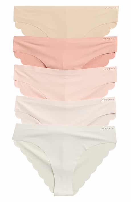 Danskin Set of 5 Assorted Scallop Edge Tangas