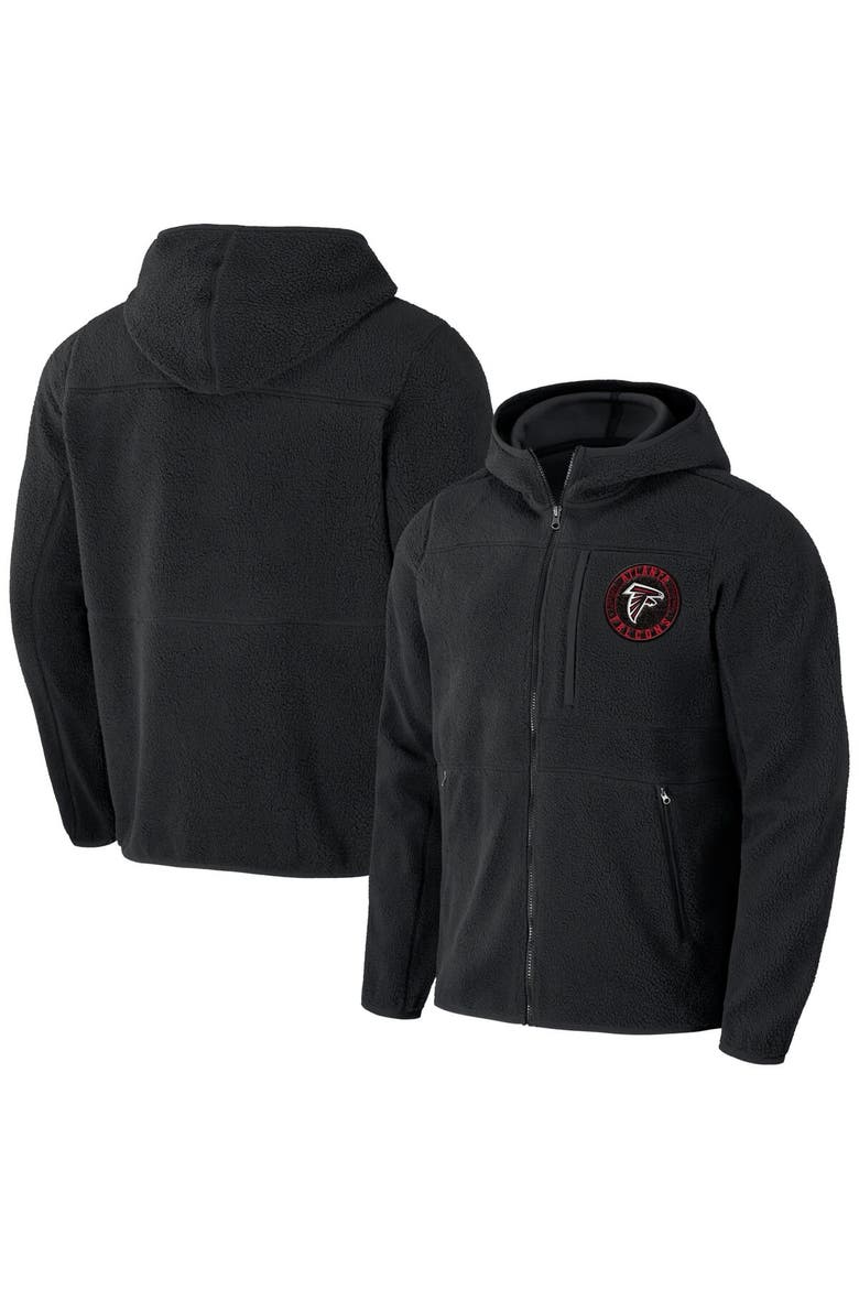 Men's NFL x Darius Rucker Collection by Fanatics  Black Atlanta Falcons Sherpa Full-Zip Hoodie, Main, color, Black