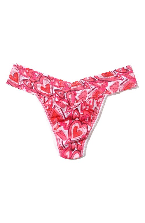 Shop Hanky Panky Print Original Rise Thong In Lots Of Love