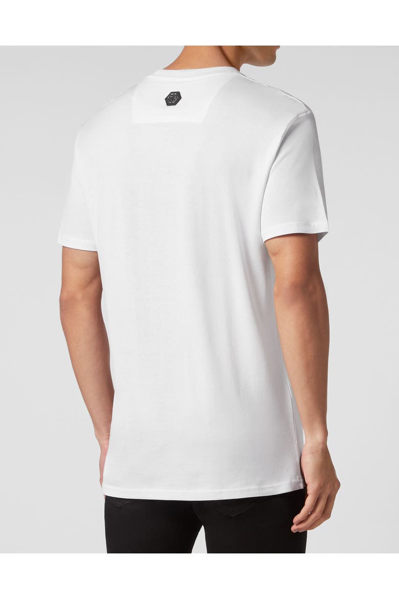 T-Shirt Round Neck Snake Men, Alternate, color, white