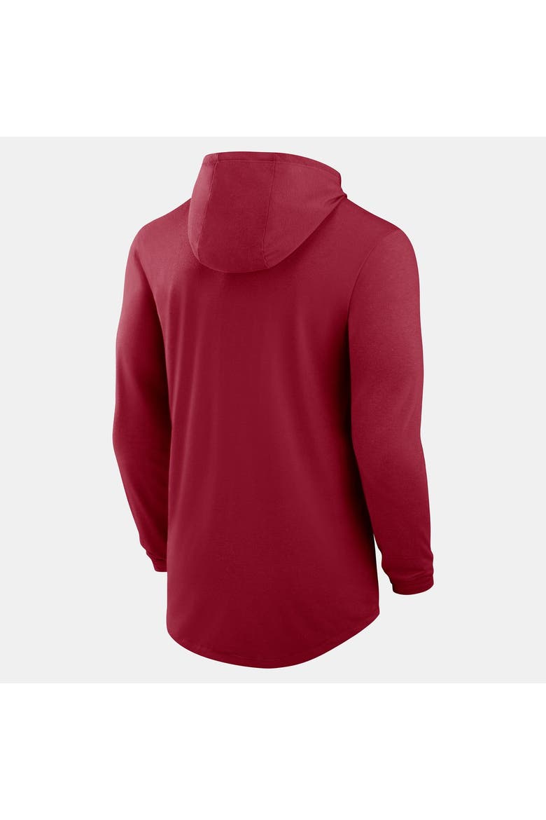 Men's Nike Crimson Alabama Crimson Tide Primetime Pattern Tri-Blend Dri-FIT Long Sleeve Hooded T-Shirt, Alternate, color, Crimson