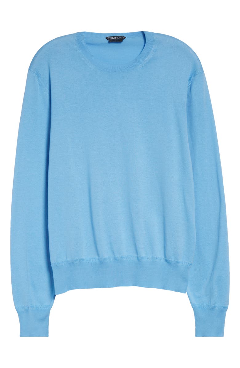 TOM FORD Cotton Sweater, Main, color, Turquoise