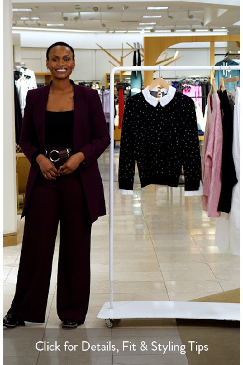 Faux Pearl Contrast Collar Cotton Top video