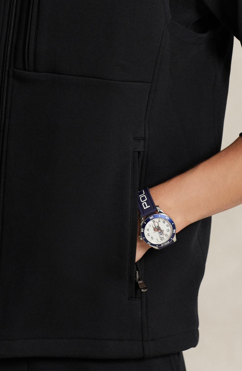 Polo Ralph Lauren Double Knit Zippered Vest, Alternate, color, Polo Black