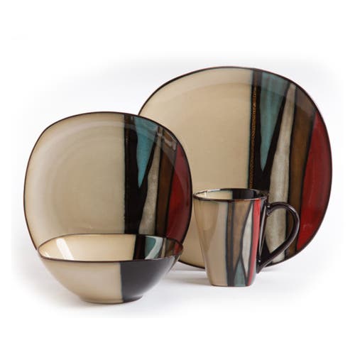 Gibson Elite Althea 16-piece Stoneware Dinnerware Set, In Multi
