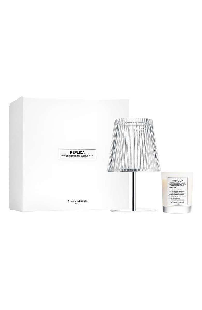 Maison Margiela Replica By the Fireplace Candle & Holder Gift Set $235 Value, Main, color, 