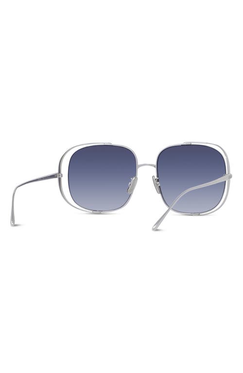 Loewe Signature 57mm Gradient Rectangular Sunglasses In Multi