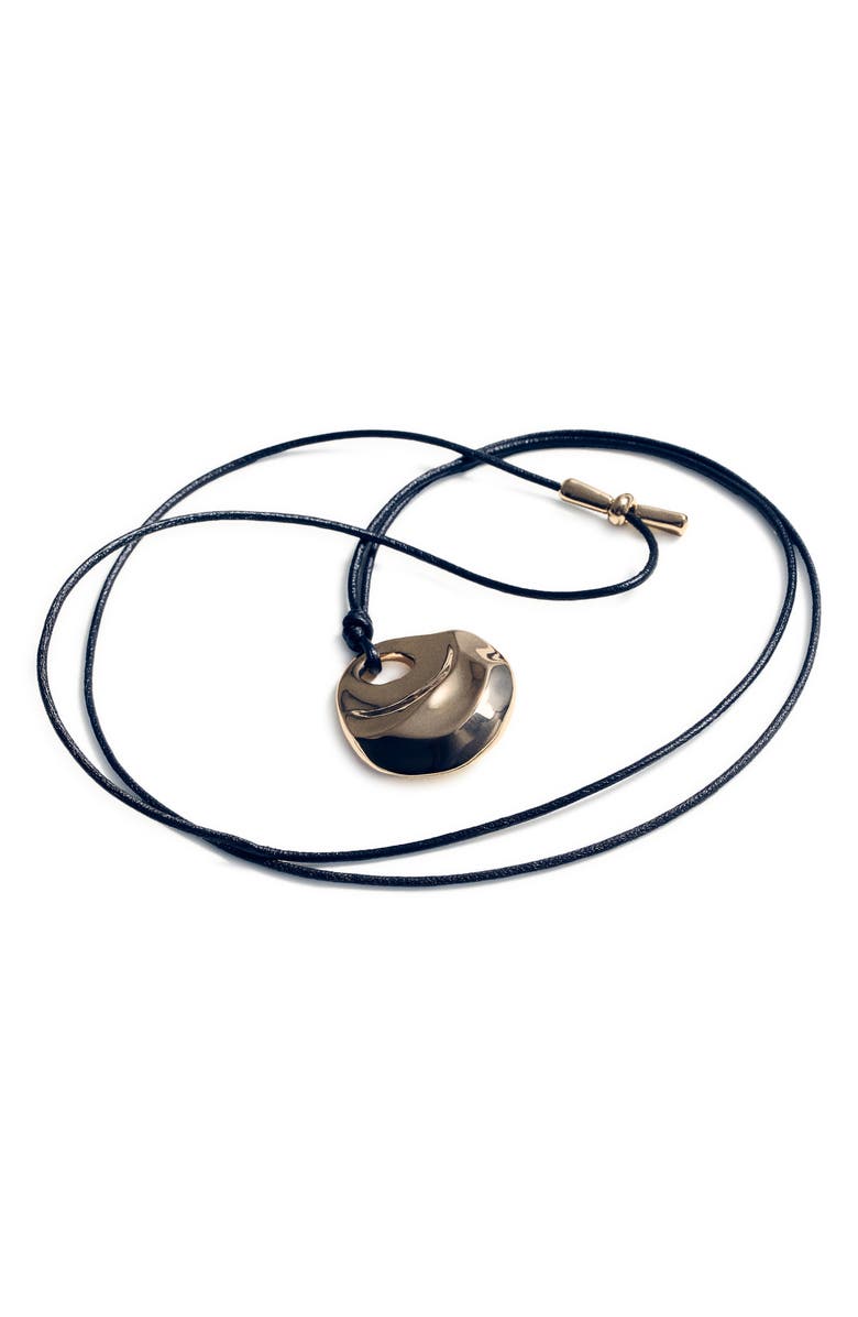MANGO Metal Pendant Necklace, Alternate, color, Gold