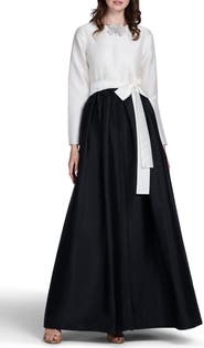 EMILY SHALANT Princess Long Sleeve Taffeta Gown