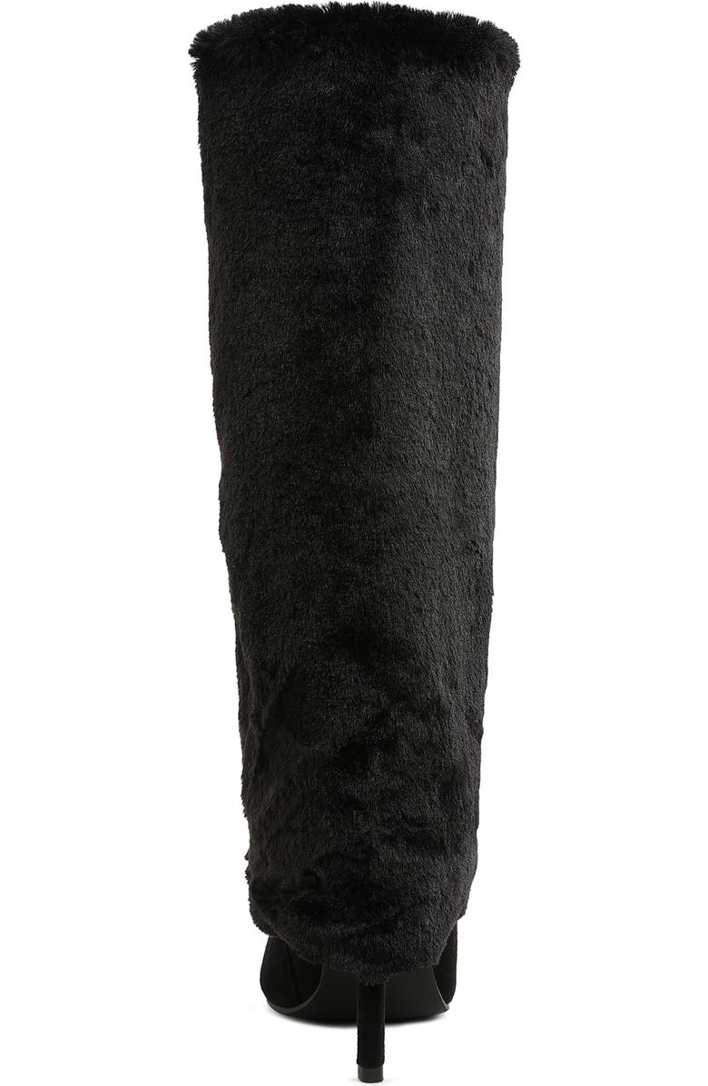 LONDON RAG Everglade Faux Calf Hair Knee High Boot, Alternate, color, Black