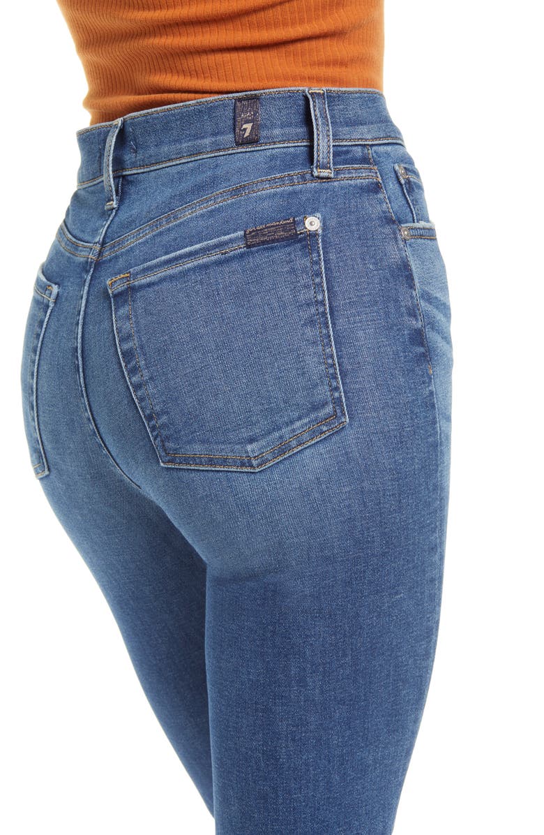 7 For All Mankind High Waist Slim Kick Jeans, Alternate, color, 