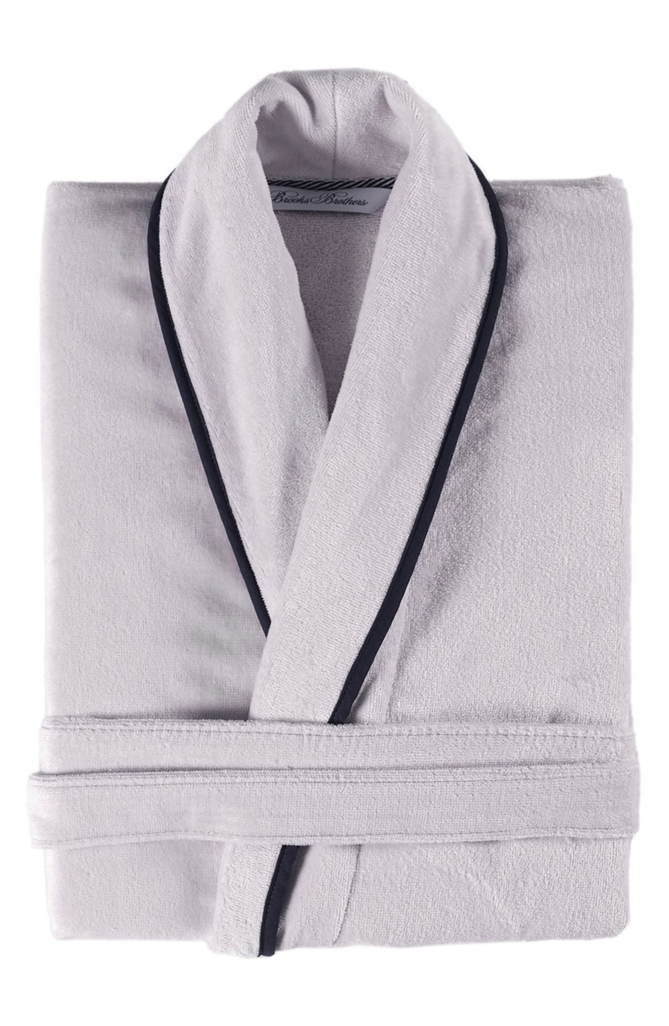 Brooks Brothers Contrast Frame Cotton Robe