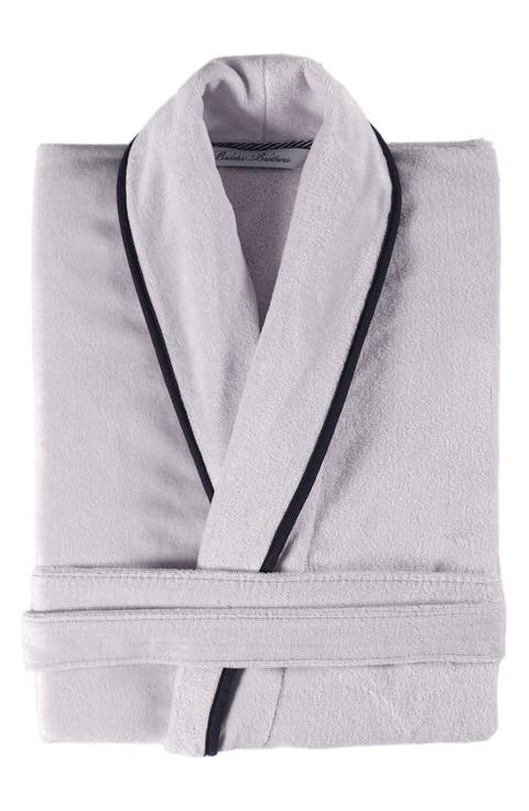 Contrast Frame Cotton Robe