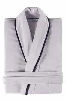 Contrast Frame Cotton Robe