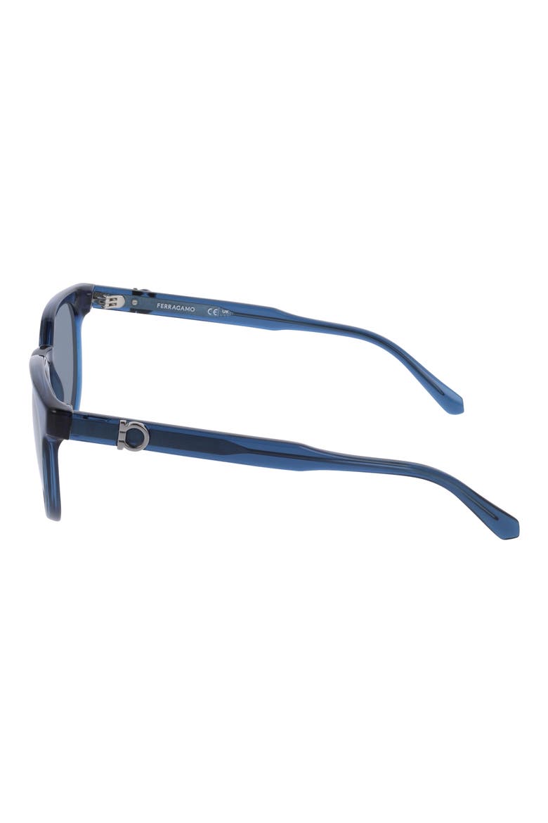 53mm Round Sunglasses, Alternate, color, TRANSPARENT BLUE