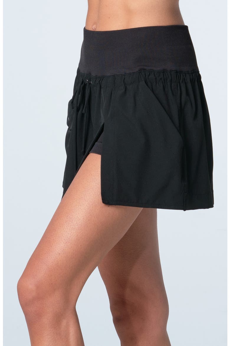 Cargo Pocket Wrap Skirt, Alternate, color, Black