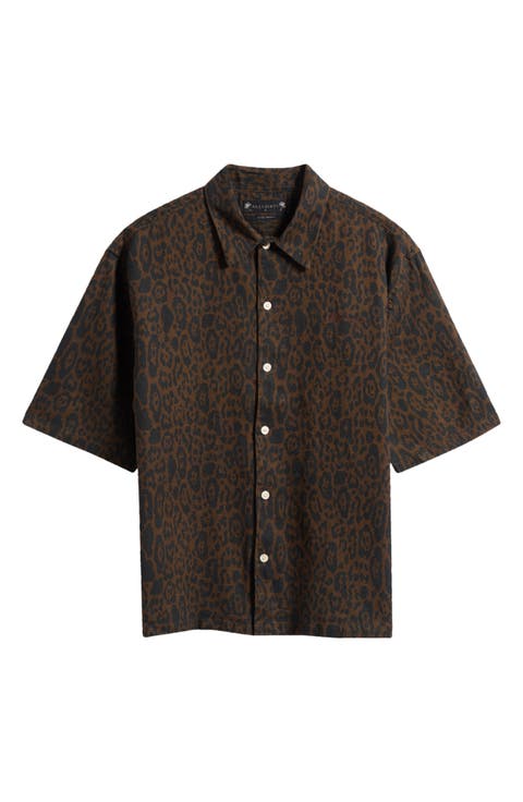 Leopardo Organic Cotton Blend Button-Up Shirt
