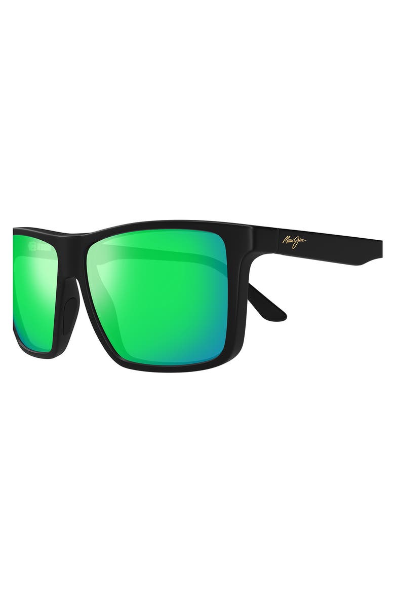 Mamalu Bay 62mm PolarizedPlus2® Oversize Square Sunglasses, Alternate, color, BLACK
