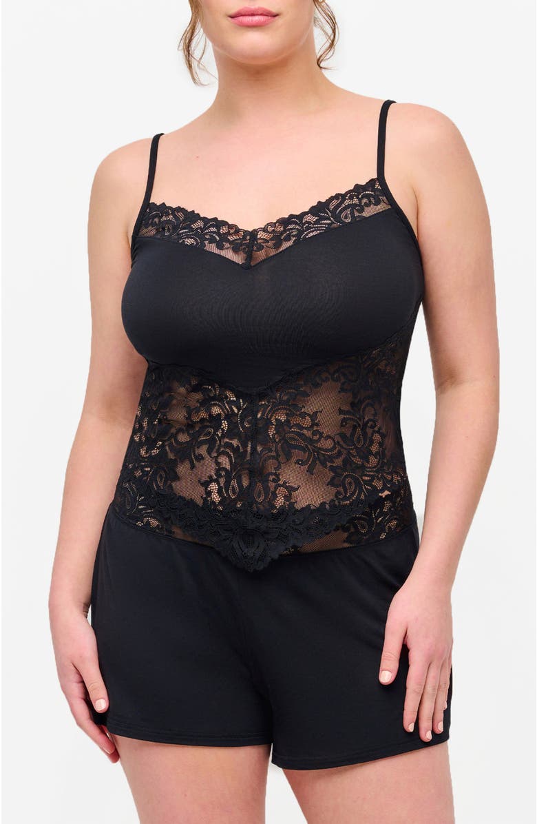 Cosabella Carmela Cami & Boxer Pj Set, Main, color, Black