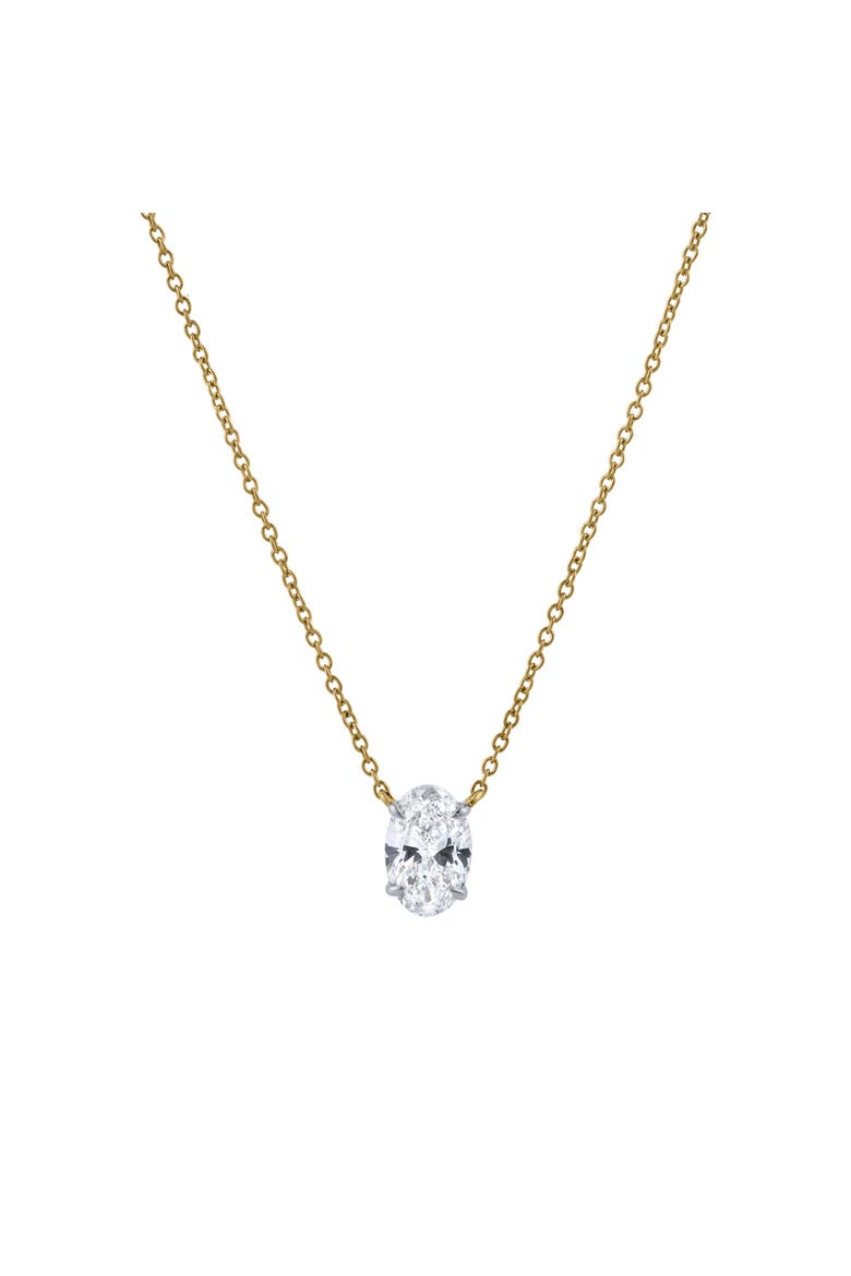 Oval Obsession 14K Gold Lab Grown Diamond Necklace - 1 ct, Main, color, 14K Yellow Gold