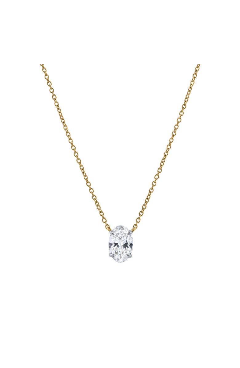 LuvMyJewelry Oval Obsession 14K Gold Lab Grown Diamond Necklace - 1.50 ct, Main, color, 14K Yellow Gold