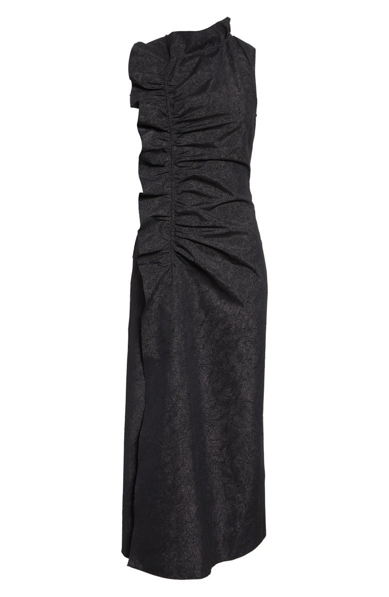 Ulla Johnson Demetria Ruffle Detail Taffeta Cocktail Dress, Alternate, color, Obsidian