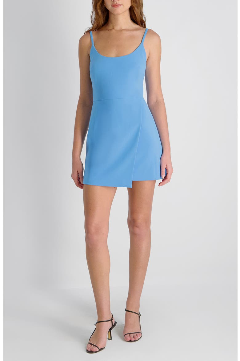Whisper Asymmetric Hem Minidress, Main, color, POOLSIDE BLUE