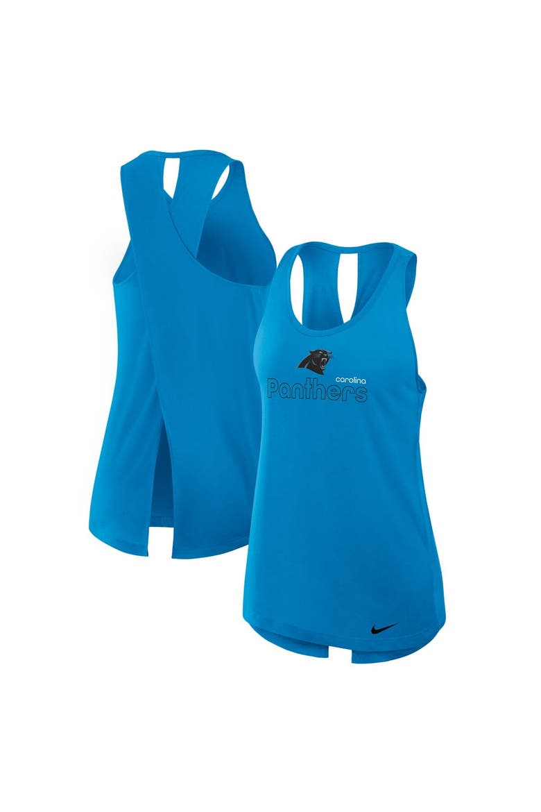 Women's Nike Blue Carolina Panthers  Crossback Performance Tank Top, Main, color, Blue