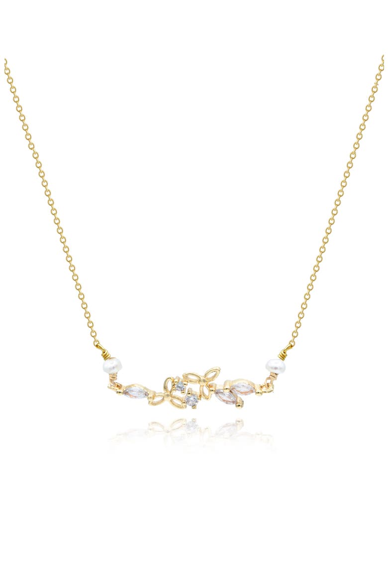 Harper Freshwater Pearl Pendant Necklace, Main, color, GOLD