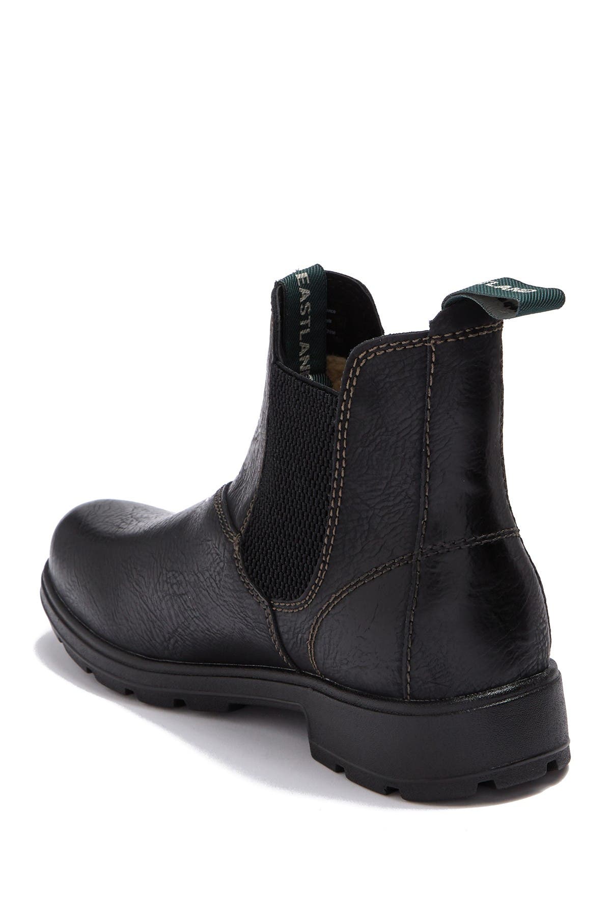 Eastland Baja Faux Shearling Lined Chelsea Boot, Alternate, color, Black