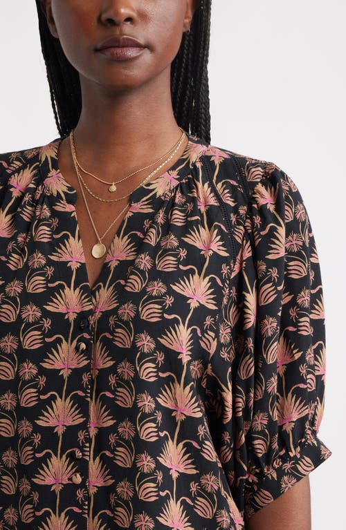 Treasure & Bond Raglan Sleeve Button-up Shirt In Multi
